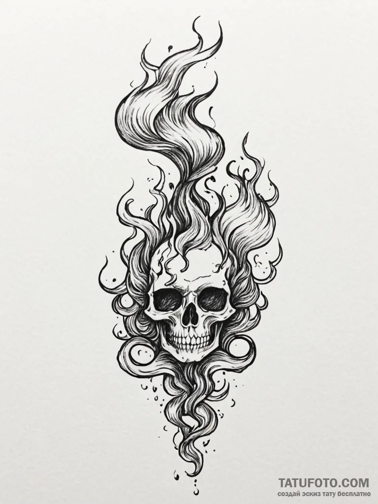 дым - эскиз тату (№1752643815_0, 16.07.2025 05:30) — Tatufoto.com