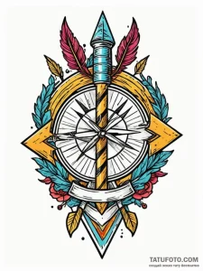 Tattoo design a subtle 'respawn' arrow linewo... - эскиз тату (№1752648503_0, 16.07.2025 06:48) — Tatufoto.com