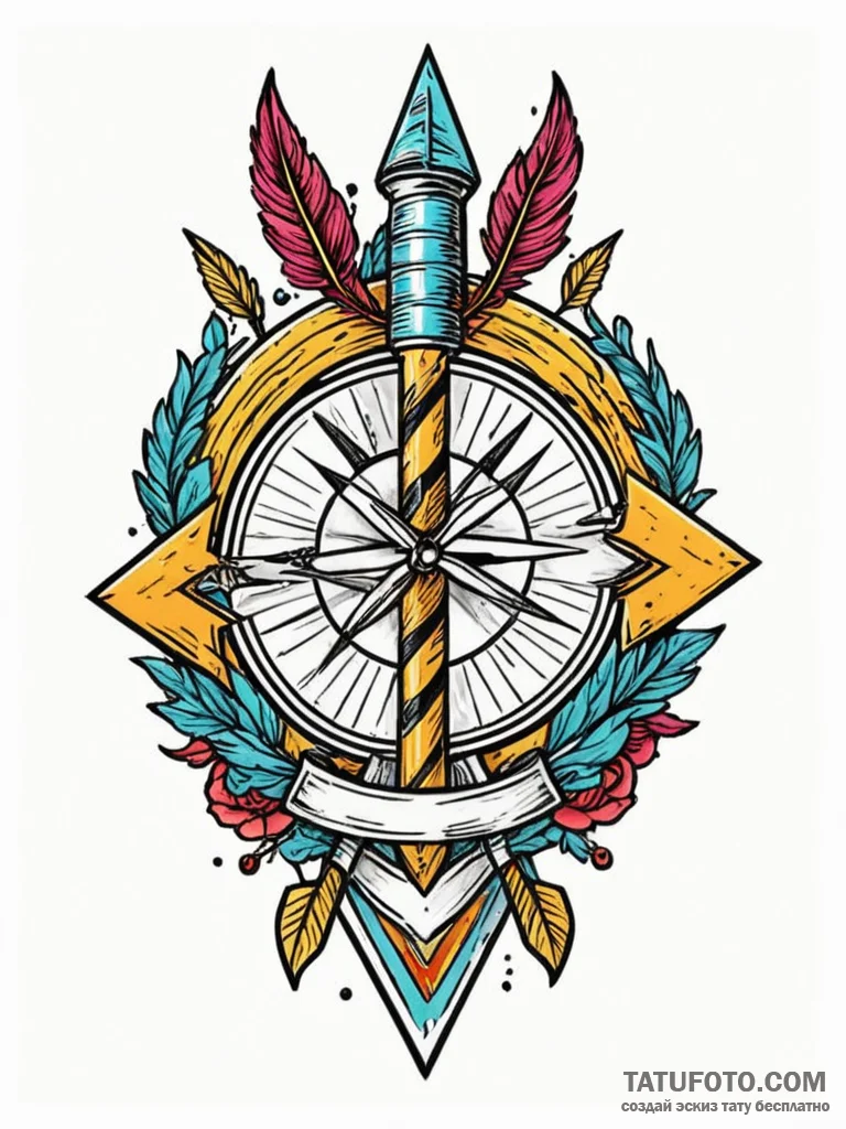 Tattoo design a subtle 'respawn' arrow linewo... - эскиз тату (№1752648503_0, 16.07.2025 06:48) — Tatufoto.com