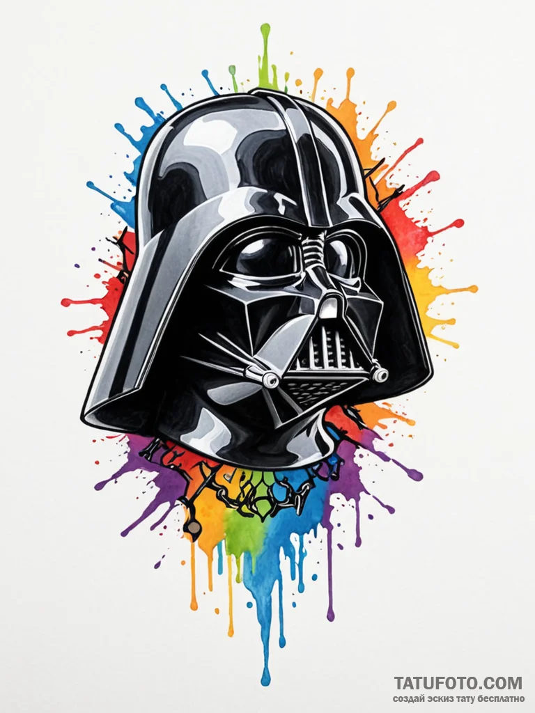 дарт вейдер:, tattoo sketch design, vibrant c… — эскиз тату (№1752648820_0, 16.07.2025 06:53) — Tatufoto.com