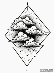 A watercolor sketch of the akatsuki cloud sym... - эскиз тату (№1752649309_0, 16.07.2025 07:01) — Tatufoto.com