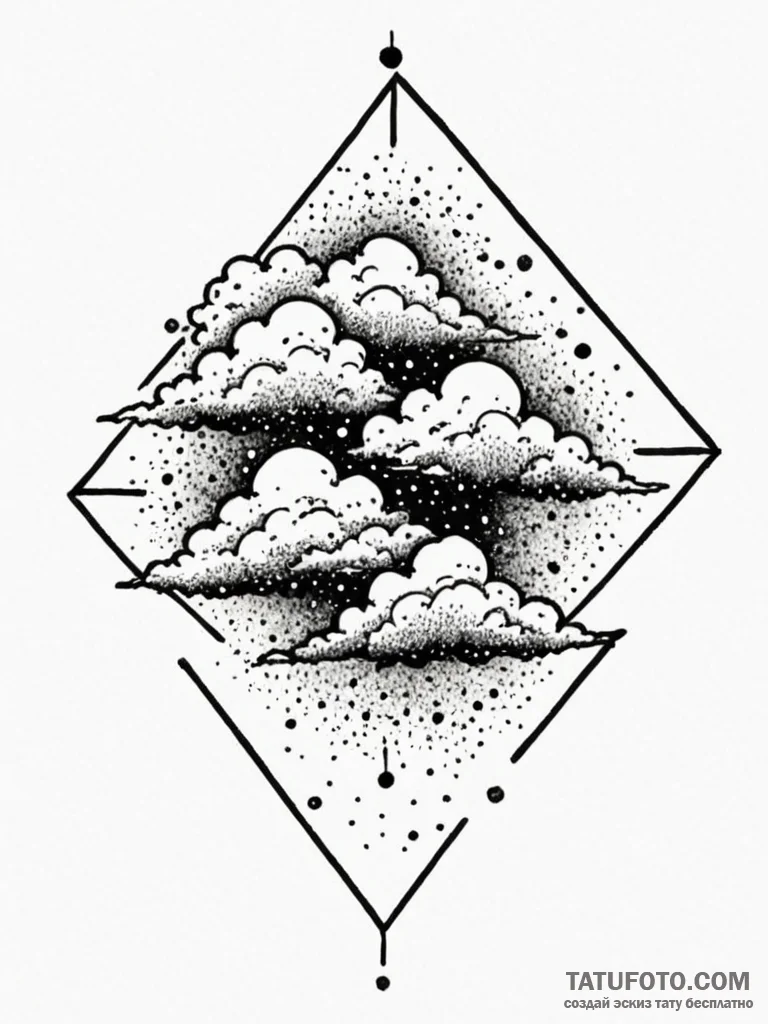 A watercolor sketch of the akatsuki cloud sym... - эскиз тату (№1752649309_0, 16.07.2025 07:01) — Tatufoto.com