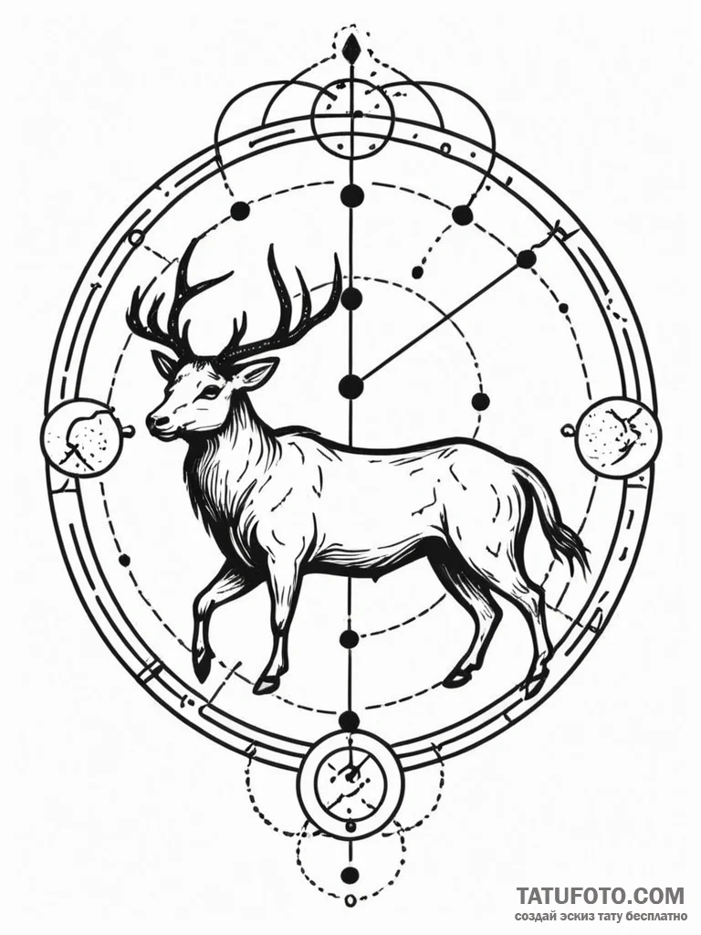 Tattoo sketch a zodiac constellation so minim... - эскиз тату (№1752649472_0, 16.07.2025 07:04) — Tatufoto.com