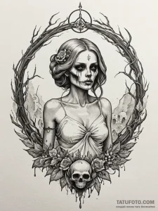 Tattoo design: a symbolic depiction of the cy... - эскиз тату (№1752649554_0, 16.07.2025 07:05) — Tatufoto.com