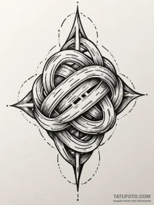 Tattoo design a continuous line forming a com... - эскиз тату (№1752649714_0, 16.07.2025 07:08) — Tatufoto.com