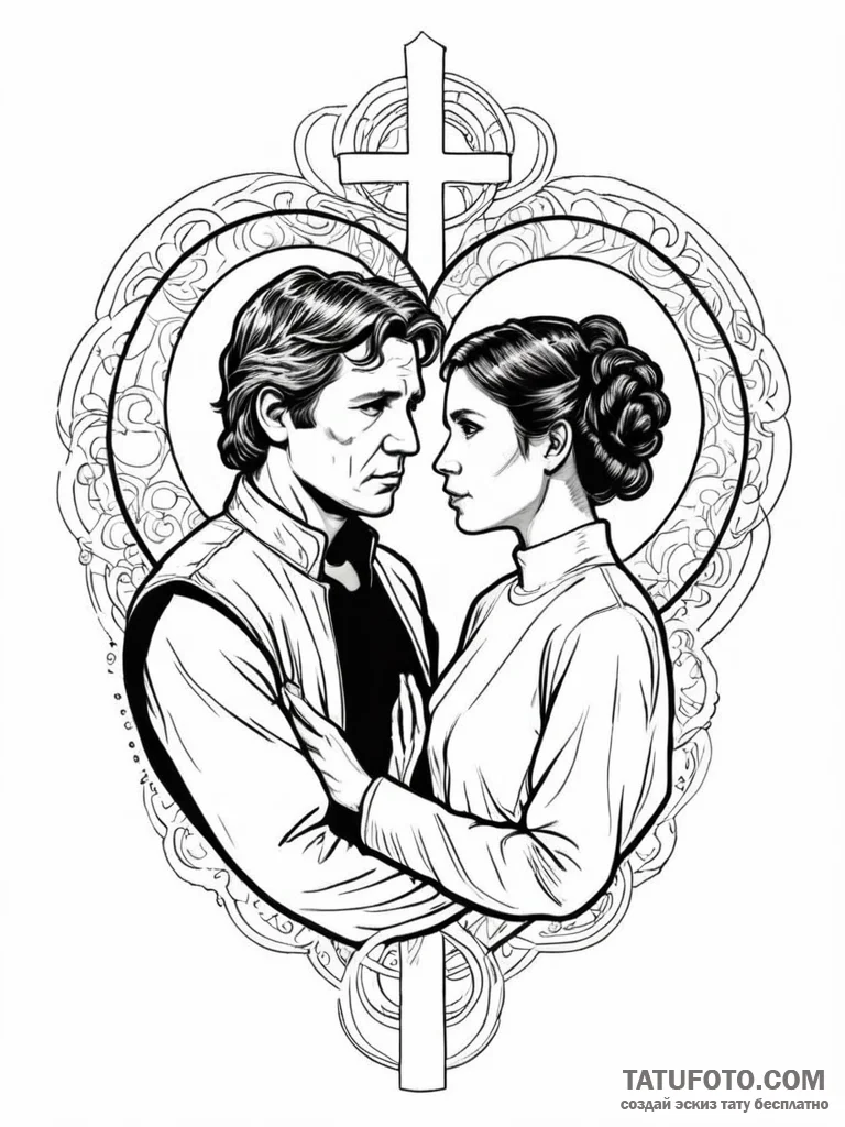 A graphic novel panel of the "i love you" / "... - эскиз тату (№1752649961_0, 16.07.2025 07:12) — Tatufoto.com
