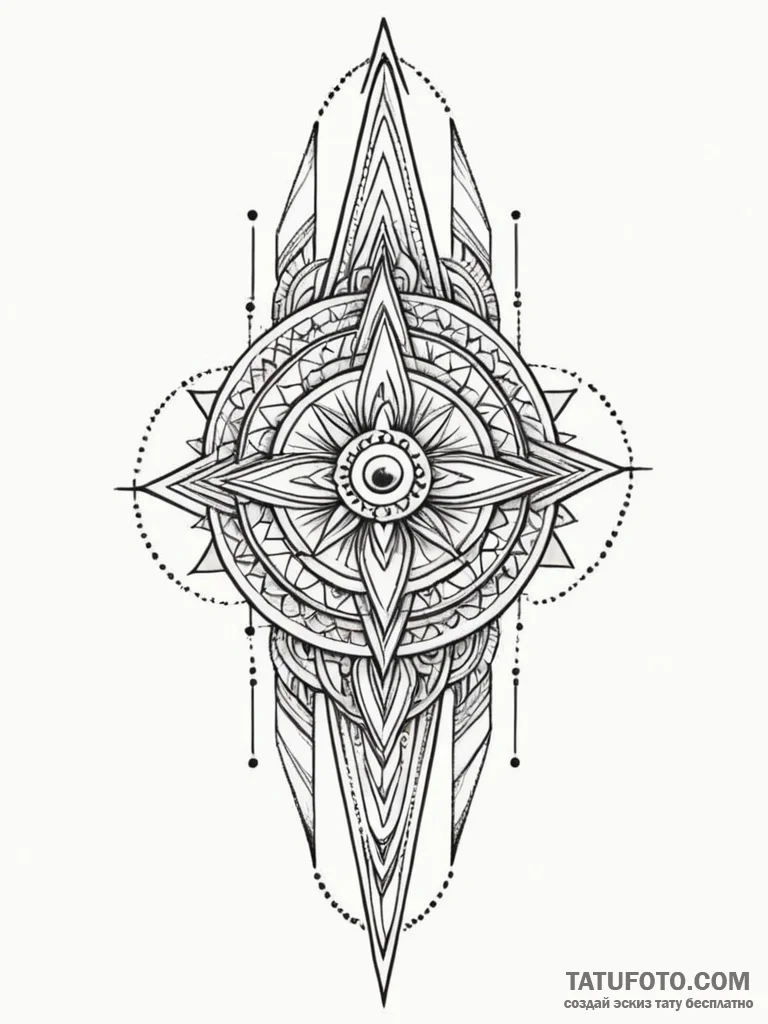 Tattoo sketch a rogue’s dagger with a subtle… — эскиз тату (№1752650449_0, 16.07.2025 07:20) — Tatufoto.com