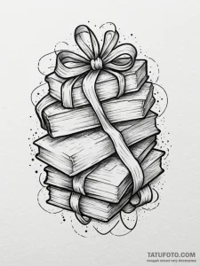 Tattoo sketch a stack of old, worn letters ti... - эскиз тату (№1752650943_0, 16.07.2025 07:29) — Tatufoto.com