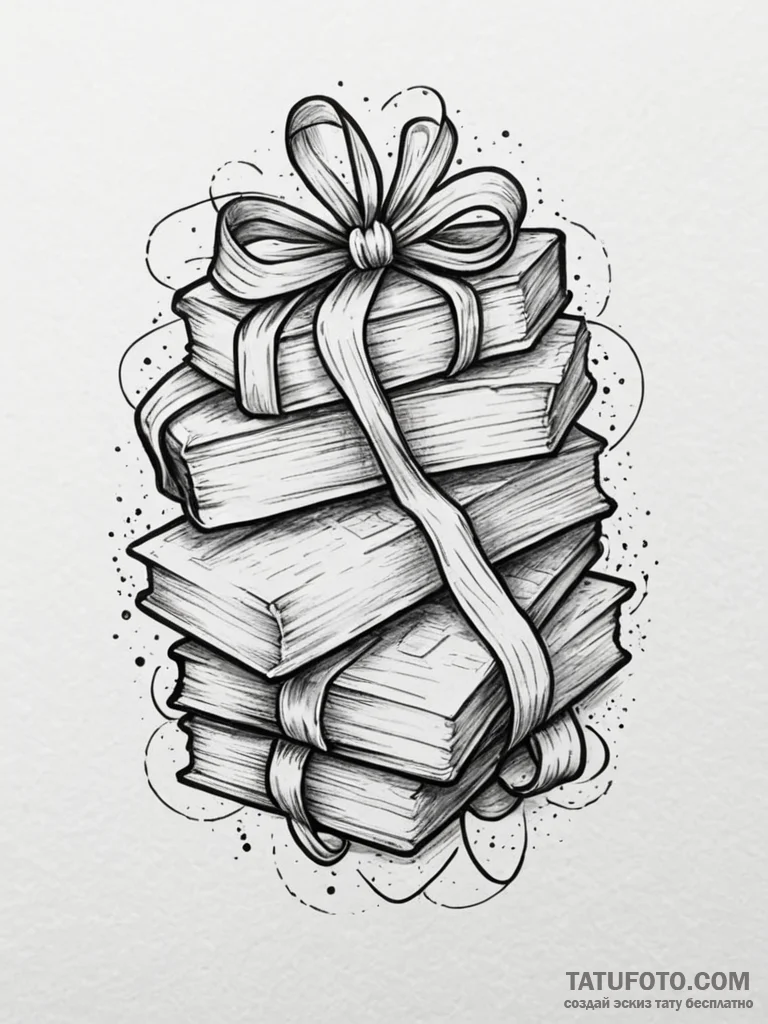 Tattoo sketch a stack of old, worn letters ti... - эскиз тату (№1752650943_0, 16.07.2025 07:29) — Tatufoto.com