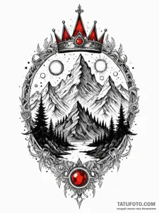 A minimalist tattoo of the three peaks of mor... - эскиз тату (№1752651589_0, 16.07.2025 07:39) — Tatufoto.com
