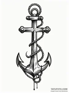 Tattoo design a tiny, symbolic anchor., artis... - эскиз тату (№1752652077_0, 16.07.2025 07:47) — Tatufoto.com