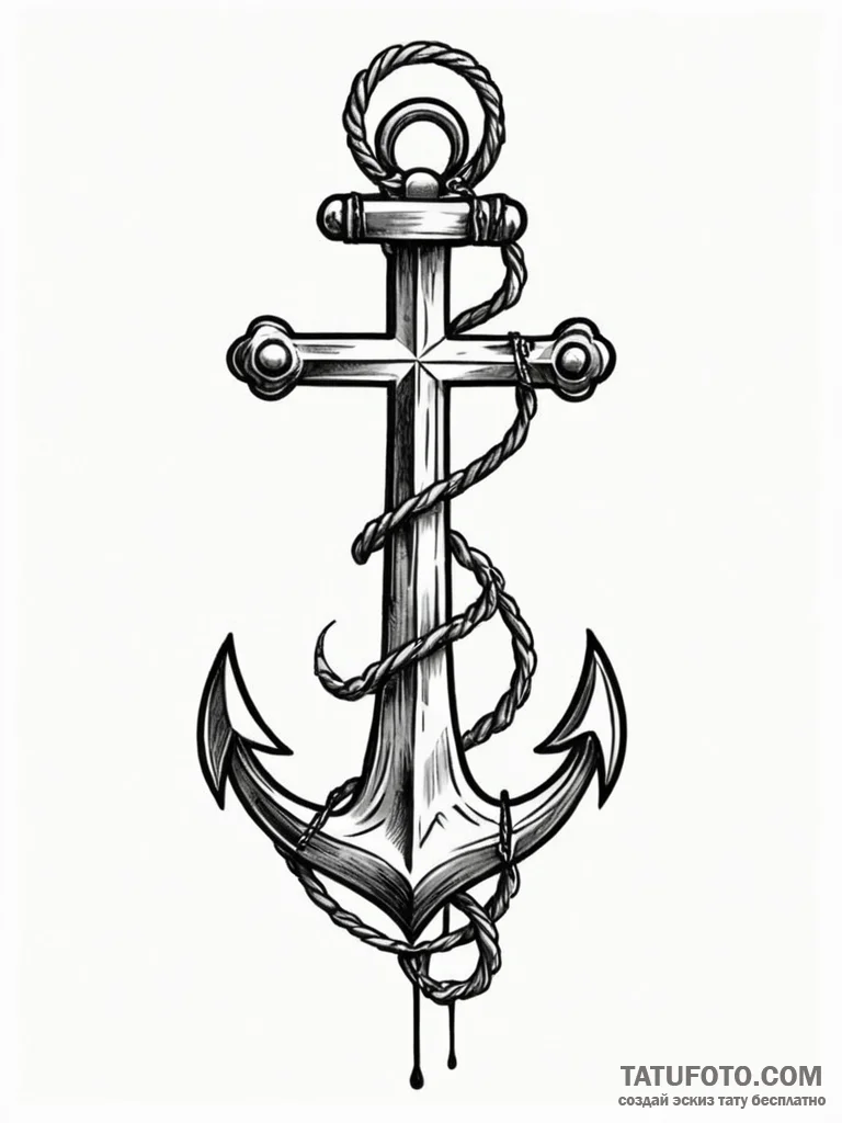 Tattoo design a tiny, symbolic anchor., artis... - эскиз тату (№1752652077_0, 16.07.2025 07:47) — Tatufoto.com