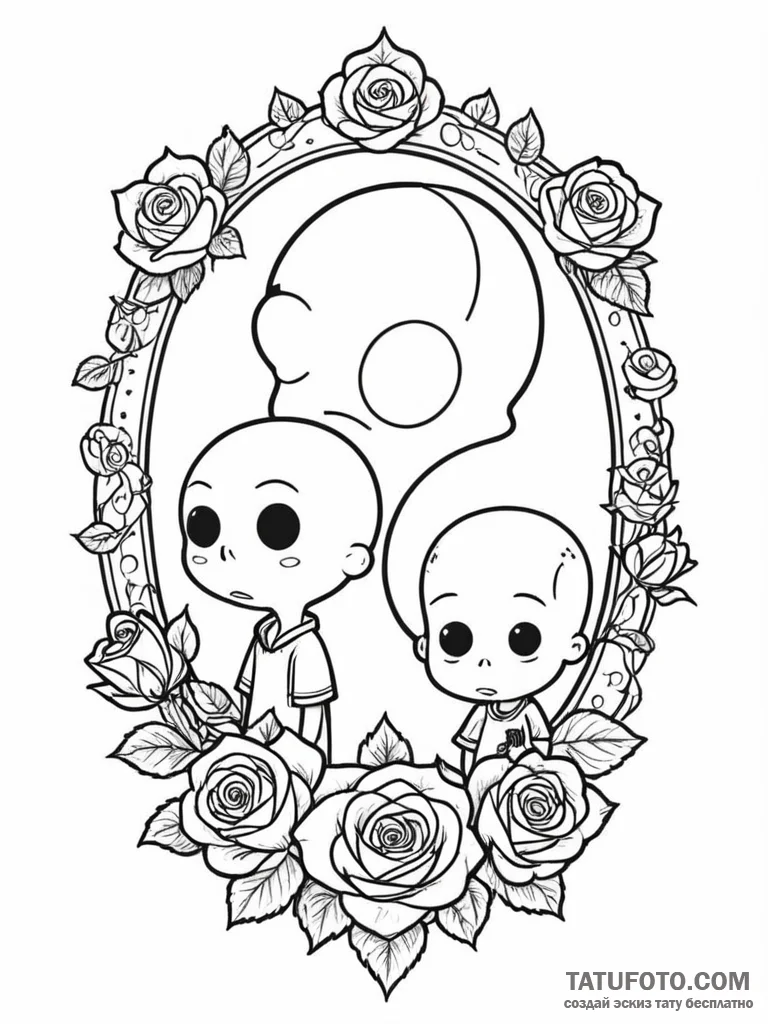 A graphic novel panel of stewie and brian fro... - эскиз тату (№1752652567_0, 16.07.2025 07:56) — Tatufoto.com