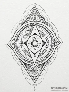 148. tattoo sketch: "veda" rune surrounded by... - эскиз тату (№1752653058_0, 16.07.2025 08:04) — Tatufoto.com
