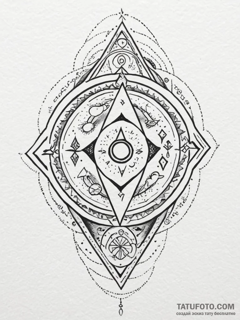 148. tattoo sketch: "veda" rune surrounded by... - эскиз тату (№1752653058_0, 16.07.2025 08:04) — Tatufoto.com