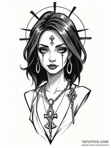 A sketch of death from the sandman, with her... - эскиз тату (№1752654208_0, 16.07.2025 08:23) — Tatufoto.com