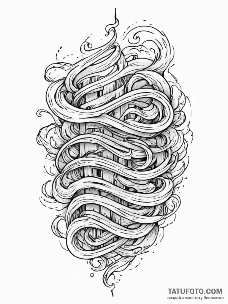 Tattoo design 'lag' with wavy, distorted text... - эскиз тату (№1752658177_0, 16.07.2025 09:29) — Tatufoto.com