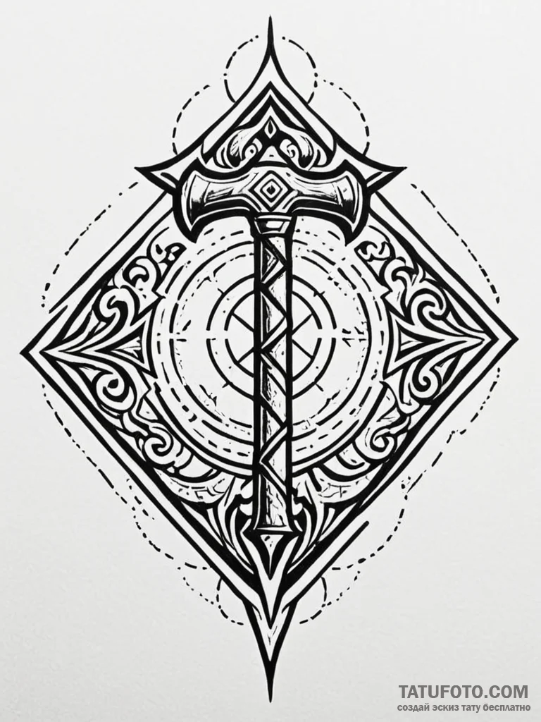 Tattoo design: a geometric representation of... - эскиз тату (№1752658255_0, 16.07.2025 09:30) — Tatufoto.com