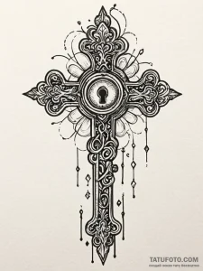 Tattoo design a key unlocking a hidden chambe... - эскиз тату (№1752659456_0, 16.07.2025 09:50) — Tatufoto.com
