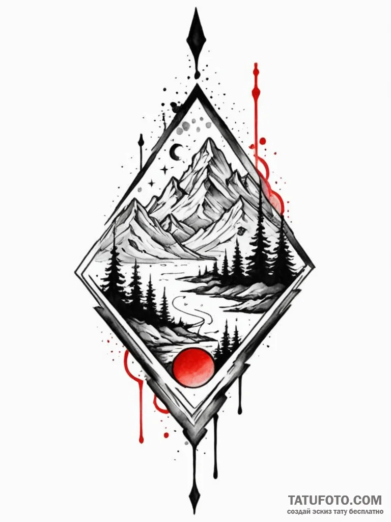 Tattoo design a level up notification overlai... - эскиз тату (№1752660000_0, 16.07.2025 10:00) — Tatufoto.com