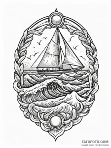 Tattoo design a tiny, subtle wave pattern., c... - эскиз тату (№1752660078_0, 16.07.2025 10:01) — Tatufoto.com