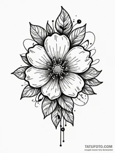 Tattoo sketch a subtle outline of a hip with... - эскиз тату (№1752661016_0, 16.07.2025 10:16) — Tatufoto.com