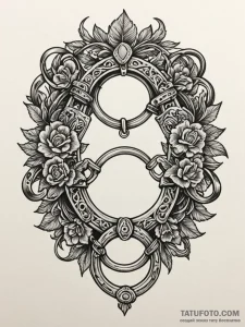 Handcuffs, concept art for tattoo, neo tradit... - эскиз тату (№1752661271_0, 16.07.2025 10:21) — Tatufoto.com