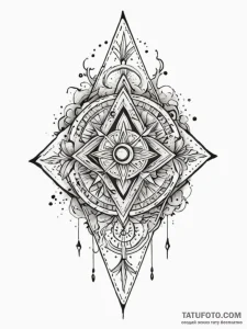 A linework tattoo of the ozark title card sym... - эскиз тату (№1752661348_0, 16.07.2025 10:22) — Tatufoto.com