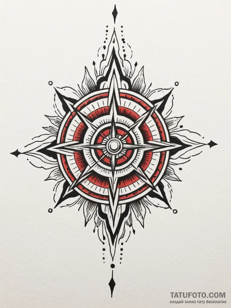 Tattoo design a stylized power core, radiatin... - эскиз тату (№1752661575_0, 16.07.2025 10:26) — Tatufoto.com