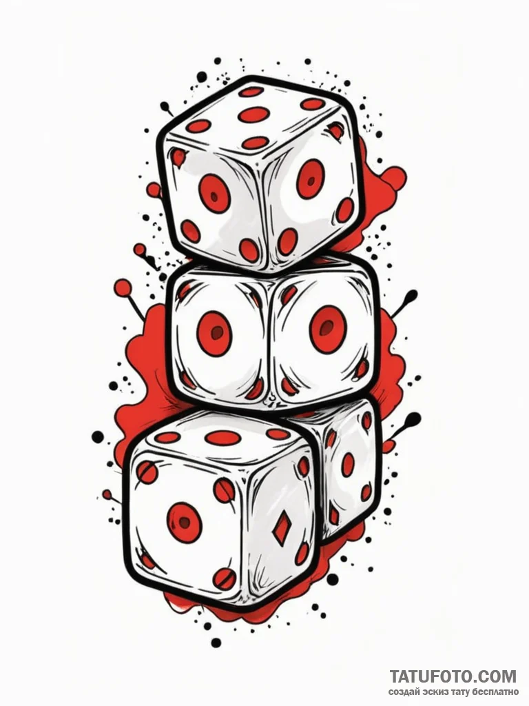 Tattoo sketch a minimalist d6 dice linework.,... - эскиз тату (№1752661880_0, 16.07.2025 10:31) — Tatufoto.com