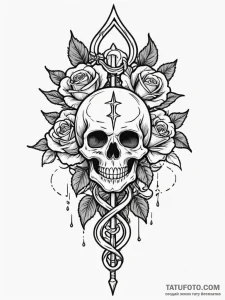 Tattoo design an abstract representation of a... - эскиз тату (№1752662268_0, 16.07.2025 10:37) — Tatufoto.com