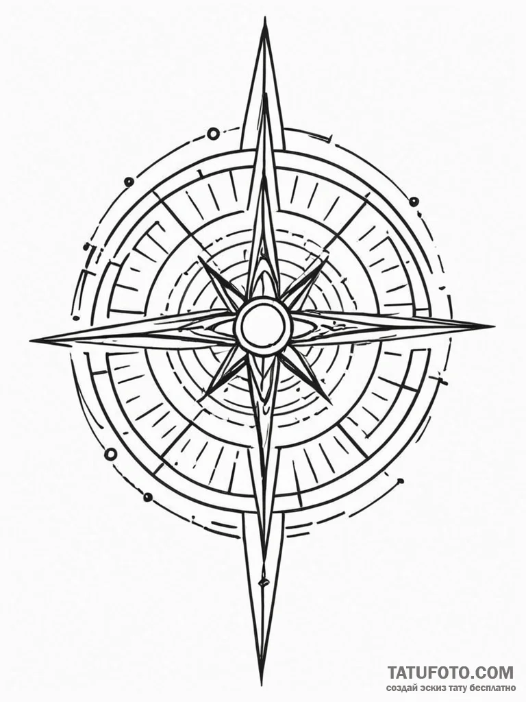 Tattoo design an abstract radar sweep pattern... - эскиз тату (№1752662892_0, 16.07.2025 10:48) — Tatufoto.com