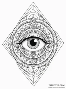 Tattoo sketch a human eye with digital overla... - эскиз тату (№1752663884_0, 16.07.2025 11:04) — Tatufoto.com