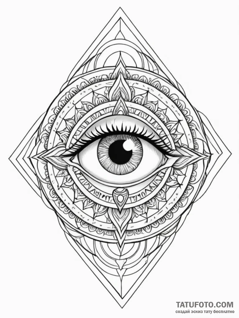 Tattoo sketch a human eye with digital overla... - эскиз тату (№1752663884_0, 16.07.2025 11:04) — Tatufoto.com