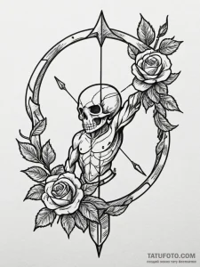 Tattoo sketch a sagittarius archer's arrow tu... - эскиз тату (№1752664488_0, 16.07.2025 11:14) — Tatufoto.com