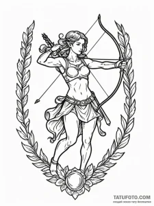 Tattoo sketch a sagittarius archer as an anci... - эскиз тату (№1752665717_0, 16.07.2025 11:35) — Tatufoto.com