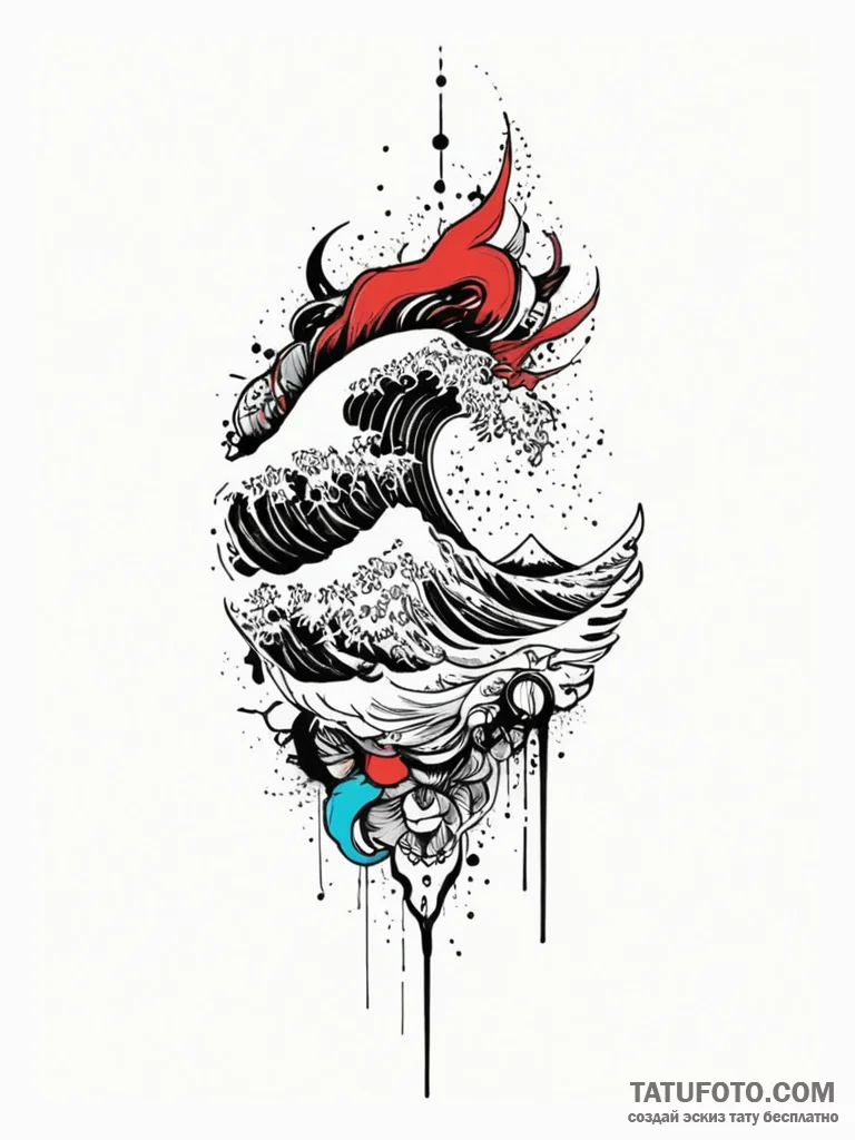 Tattoo design a fine line wave on the inner b... - эскиз тату (№1752667246_0, 16.07.2025 12:00) — Tatufoto.com