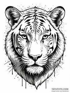 A linework tattoo of a liger from napoleon dy... - эскиз тату (№1752667638_0, 16.07.2025 12:07) — Tatufoto.com