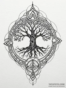 69. tattoo design: a "alatyr" rune appearing... - эскиз тату (№1752668173_0, 16.07.2025 12:16) — Tatufoto.com