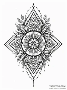 Tattoo design: a stylized representation of w... - эскиз тату (№1752670704_0, 16.07.2025 12:58) — Tatufoto.com