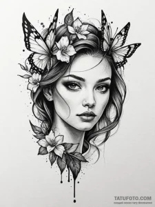 Note, tattoo sketch design, black and white s... - эскиз тату (№1752671939_0, 16.07.2025 13:18) — Tatufoto.com