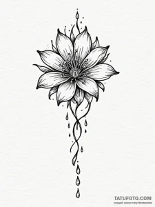 Tattoo sketch a single, falling tear transfor... - эскиз тату (№1752672094_0, 16.07.2025 13:21) — Tatufoto.com