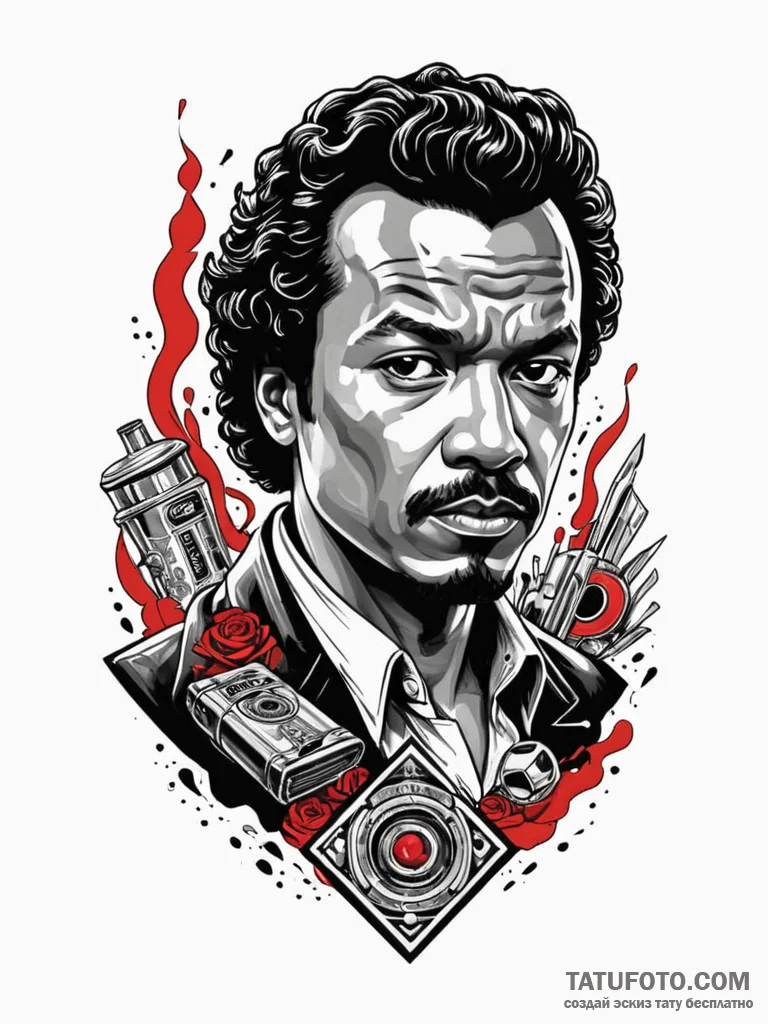 Neo-traditional tattoo of lando calrissian, c... - эскиз тату (№1752672562_0, 16.07.2025 13:29) — Tatufoto.com
