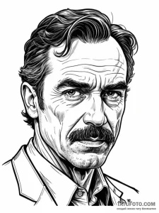A graphic novel portrait of daniel plainview... - эскиз тату (№1752672719_0, 16.07.2025 13:31) — Tatufoto.com