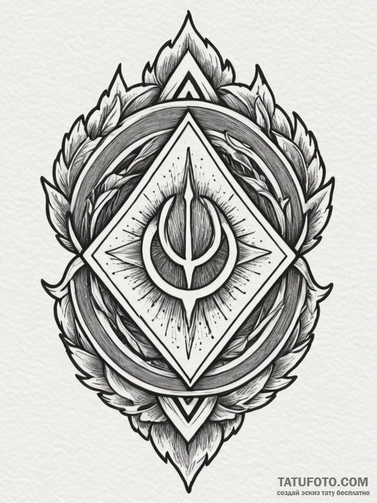 A linework tattoo of the lumon industries log... - эскиз тату (№1752672876_0, 16.07.2025 13:34) — Tatufoto.com