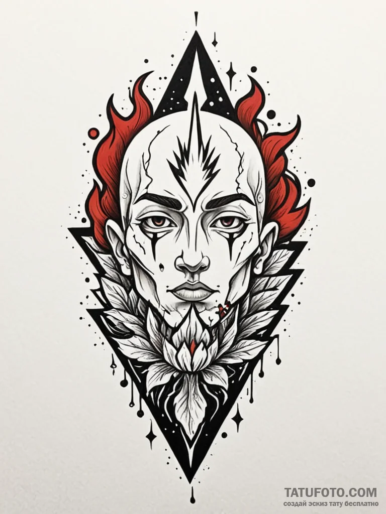 Tattoo sketch a single, glowing light in a va... - эскиз тату (№1752672953_0, 16.07.2025 13:35) — Tatufoto.com