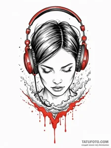 Tattoo sketch a "game sound" wave pattern ema... - эскиз тату (№1752673488_0, 16.07.2025 13:44) — Tatufoto.com