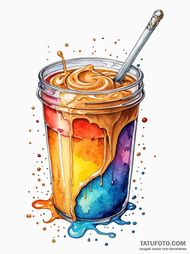 Tattoo sketch a classic "peanut butter" on on... - эскиз тату (№1752674523_0, 16.07.2025 14:02) — Tatufoto.com