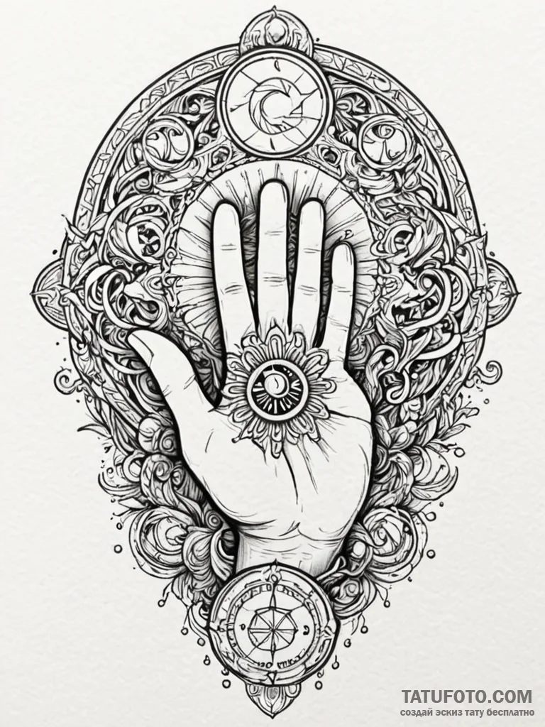 Tattoo sketch a sketch of a hand holding a gl… — эскиз тату (№1752674838_0, 16.07.2025 14:07) — Tatufoto.com