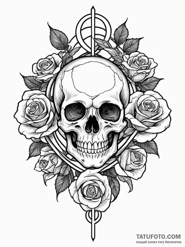 Tattoo sketch a single, fine line forming an... - эскиз тату (№1752675078_0, 16.07.2025 14:11) — Tatufoto.com